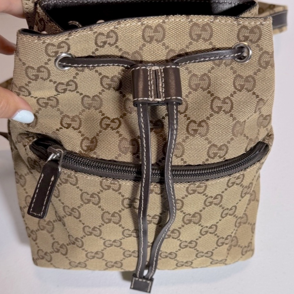 Gucci Monogram Drawstring Backpack - Picture 2 of 10